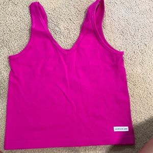 pink athletic tank